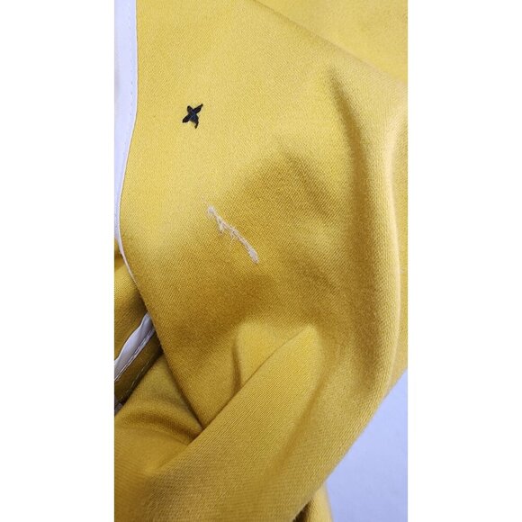Yellow Double-Breasted Womens Trench Coat With Black Buttons & Pockets - Picture 10 of 16